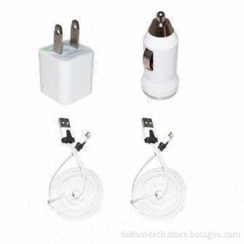 Data Sync Cables, Car Travel & Wall Chargers Combo Kit